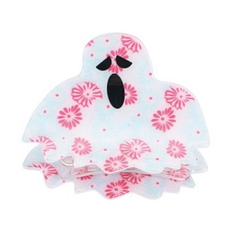 Halloween Funny Style Hair Clips Hairdo Clip for Women 3.15" Length Pink White