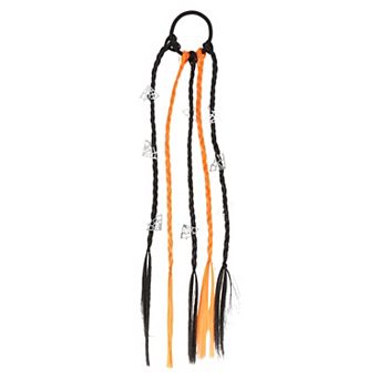 Halloween Web Hair Rope Hair Ties for Women Black Orange