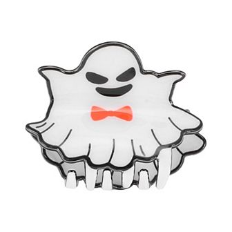 Halloween Bow Tie Hair Clips Hairdo Clip for Women 2.76" Length Black White 1 pc