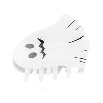 Halloween Pouting Expression Hair Clips Hairdo Clip for Women 2.56" Length White