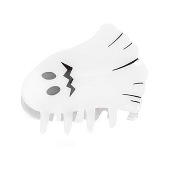 Halloween Pouting Expression Hair Clips Hairdo Clip for Women 2.56" Length White