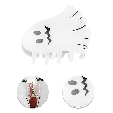 Halloween Pouting Expression Hair Clips Hairdo Clip for Women 2.56" Length White