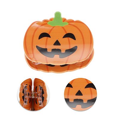 Halloween Spider Style Hair Clips for Women 3.15" Length Black Orange 1 Pc