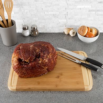 Classic Cuisine Extra Thick Two-Tone Bamboo Cutting Board