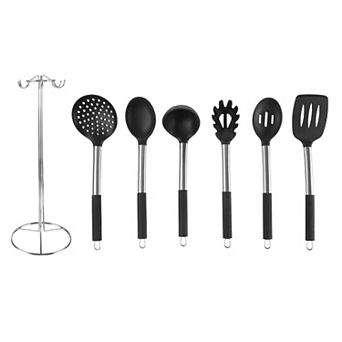 Classic Cuisine Stainless Steel and Silicone 7 pc Nonstick Cooking Utensils Set