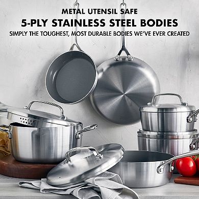 GreenPan GP5 13pc 5Ply Stainless Steel Set
