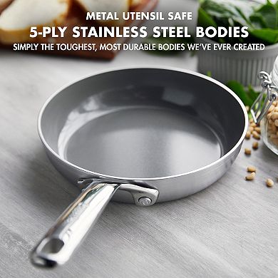 GreenPan GP5 8"in 5Ply Stainless Steel Frying Pan