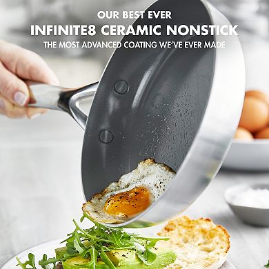 GreenPan GP5 8"in 5Ply Stainless Steel Frying Pan