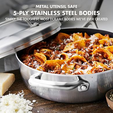 GreenPan GP5 4 QT 5Ply Stainless Steel Saute Pan with Lid