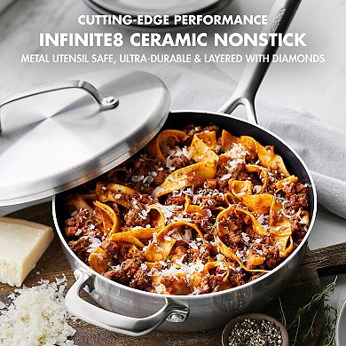 GreenPan GP5 4 QT 5Ply Stainless Steel Saute Pan with Lid