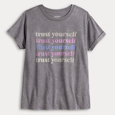 Women's Trust Yourself Word Stack Dolman Graphic Tee