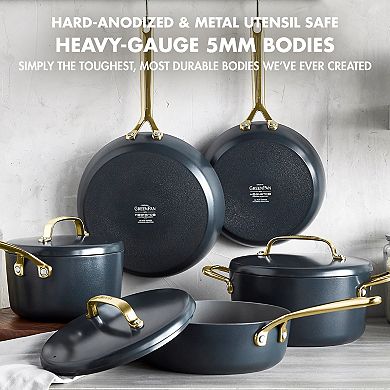 GreenPan GP5 Colors 14 pc Hard Anodized Ceramic NonStick Cookware Set