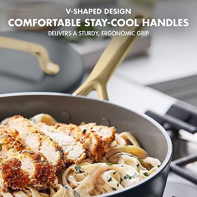 GreenPan GP5 Colors 2-Piece Hard Anodized Ceramic Non-Stick Frying Pan Set