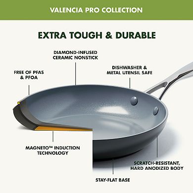 GreenPan Valencia Pro Hard Anodized Ceramic NonStick 16pc Cookware Set