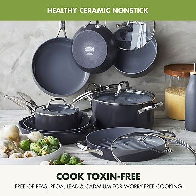 GreenPan Valencia Pro Hard Anodized Ceramic NonStick 16pc Cookware Set