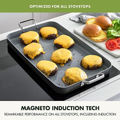 GreenPan Valencia Pro Hard Anodized Ceramic Non-Stick Double Griddle