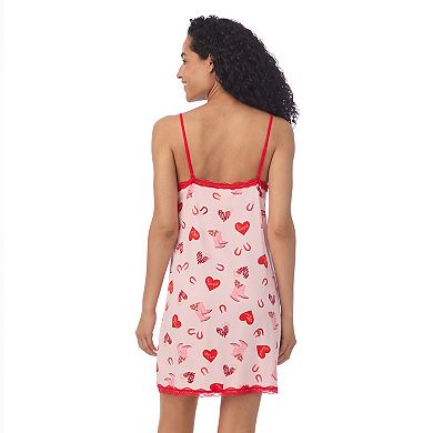 Women's Beauty Sleep Social Pink Slip Chemise