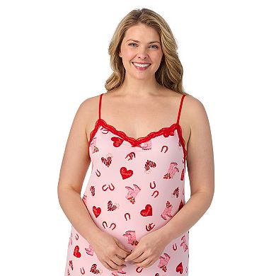 Plus Size Beauty Sleep Social Pink Slip Chemise
