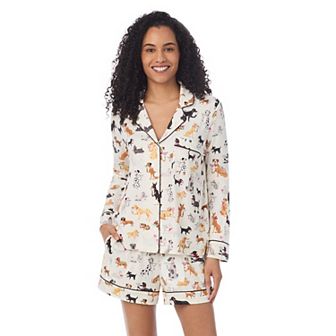 Women's Beauty Sleep Social Long Sleeve Pajama Top & Pajama Bottoms Set