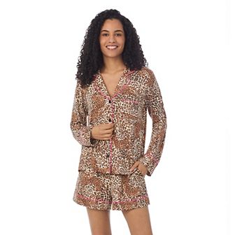 Women's Beauty Sleep Social Long Sleeve Pajama Top & Pajama Bottoms Set