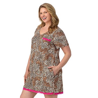 Plus Size Beauty Sleep Social Short Sleeve Sleepshirt