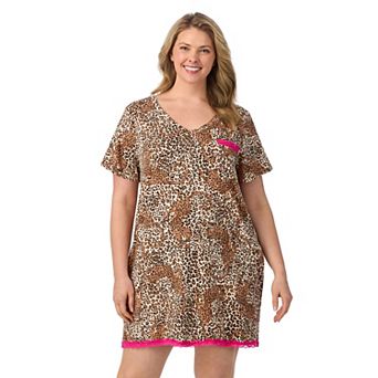 Plus Size Beauty Sleep Social Short Sleeve Sleepshirt