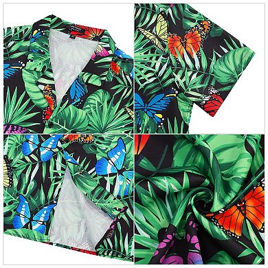 Men's Hawaiian Shirts Floral Printed Button Down Summer Tropical Holiday Beach Party Shirts
