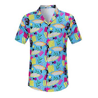 Men's Hawaiian Shirts Floral Printed Button Down Summer Tropical Holiday Beach Party Shirts
