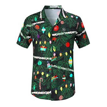 Men's Hawaiian Shirts Floral Printed Button Down Summer Tropical Holiday Beach Party Shirts