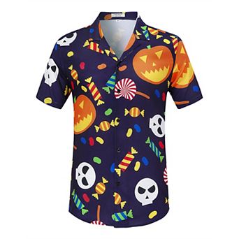 Men's Hawaiian Shirts Floral Printed Button Down Summer Tropical Holiday Beach Party Shirts