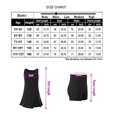 Big Girls Golf Tennis Sports Sleeveless Athletic Active Dress With Safety Inner Pockets Shorts
