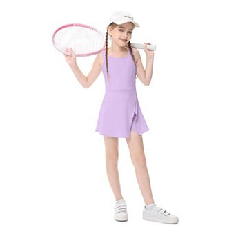 Big Girls Golf Tennis Sports Sleeveless Athletic Active Dress With Safety Inner Pockets Shorts