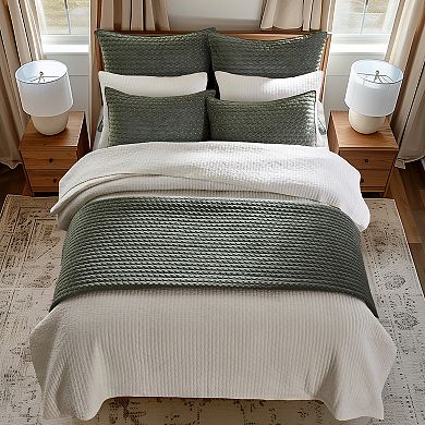 Levtex Home Velvet Stitch Chambray Quilt Set