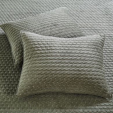 Levtex Home Velvet Stitch Chambray Quilt Set