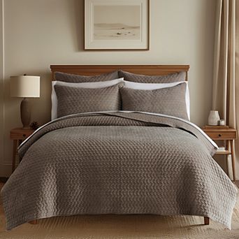 Levtex Home Velvet Stitch Quilt Set