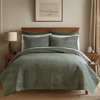 Levtex Home Velvet Stitch Quilt Set