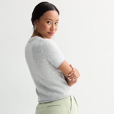Juniors' SO® Short Sleeve Crew Neck Sweater Tee