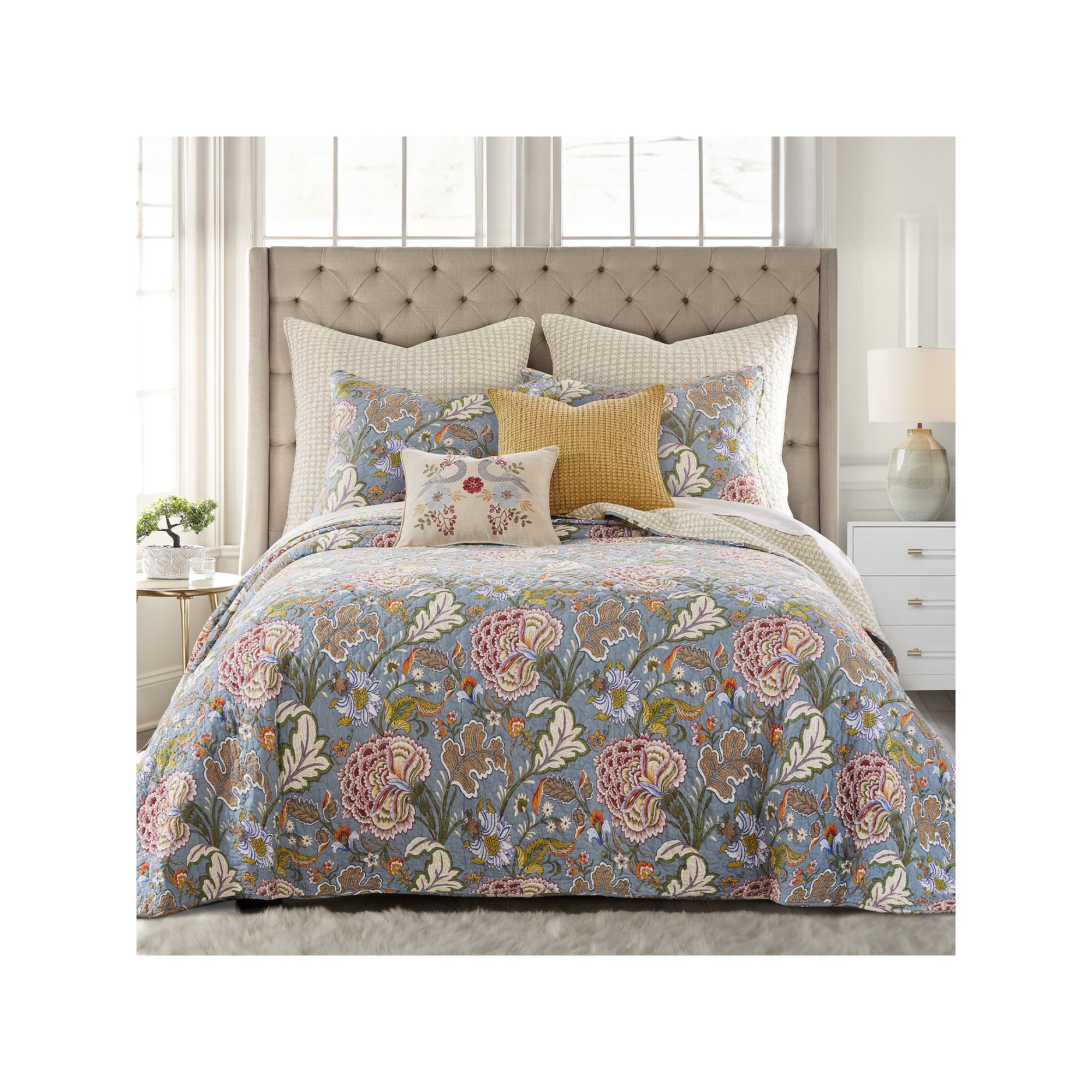 Levtex Home Angelica Bedspread & Shams Set, Gray