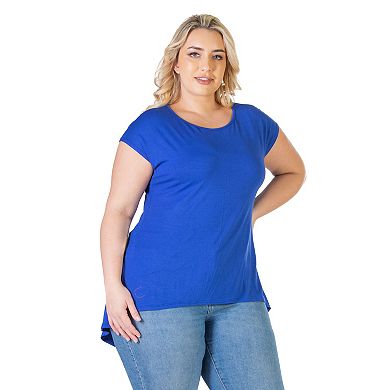 Plus Size 24Seven Comfort Apparel Hi Lo T-Shirt