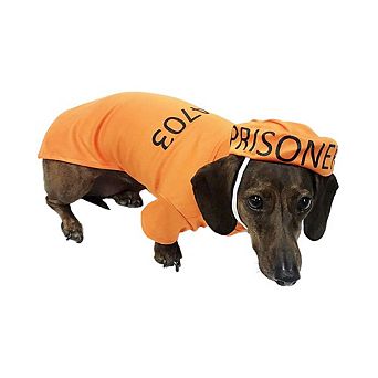 Midlee Orange Prisoner Halloween Dog Costume