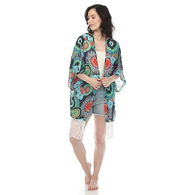Women's Sheer Fringe Kimono