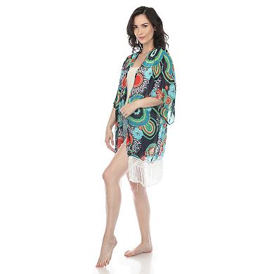 Women's Sheer Fringe Kimono