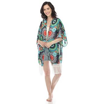 Women's Sheer Fringe Kimono