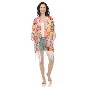 Women's Sheer Fringe Kimono