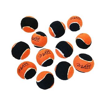 Midlee Orange/black Mini Dog Halloween Tennis Balls- Set Of 12