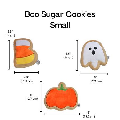 Midlee Boo Sugar Cookie Halloween Plush Dog Toys