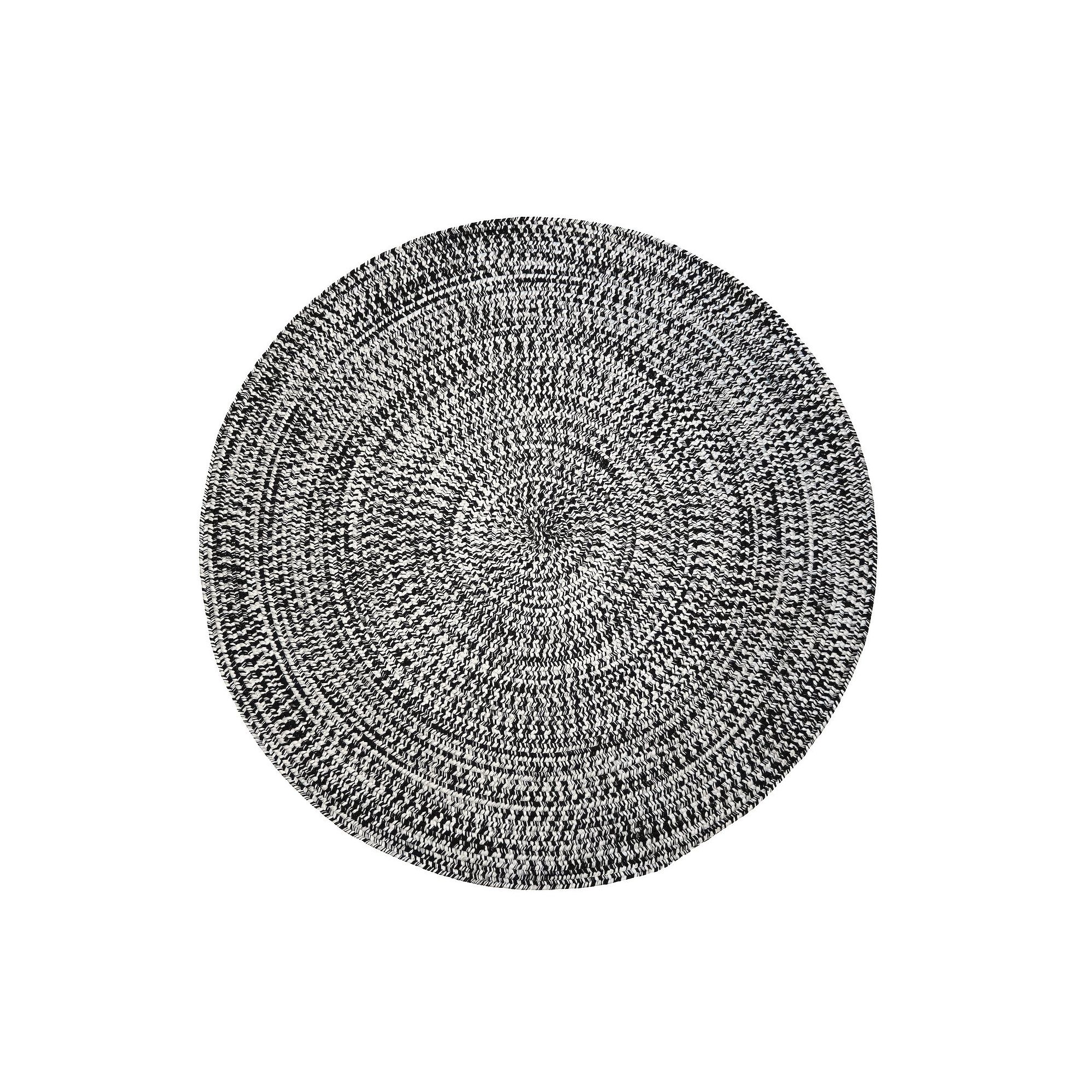 Colonial Mills Aptos Moon Reversible Braid Indoor / Outdoor Round Rug, Blac