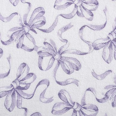 Betsey Johnson Ballet Bows Purple Throw Blanket