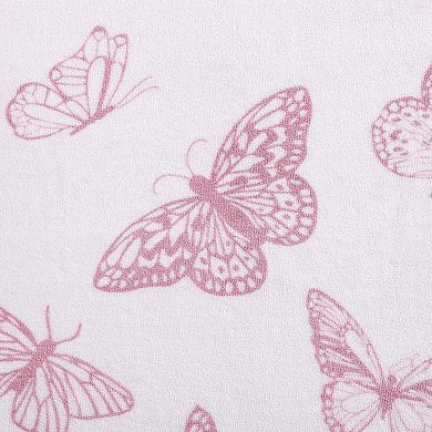 Betsey Johnson Malachite Butterfly Pink Throw Blanket