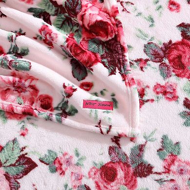Betsey Johnson Vintage Floral Throw Blanket